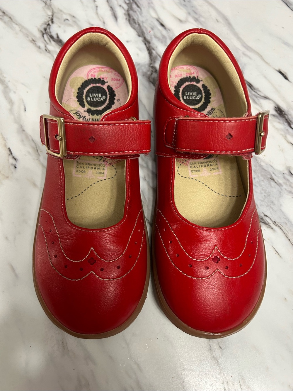 Livie & Luca Red Girls Mary Jane Dress Shoes